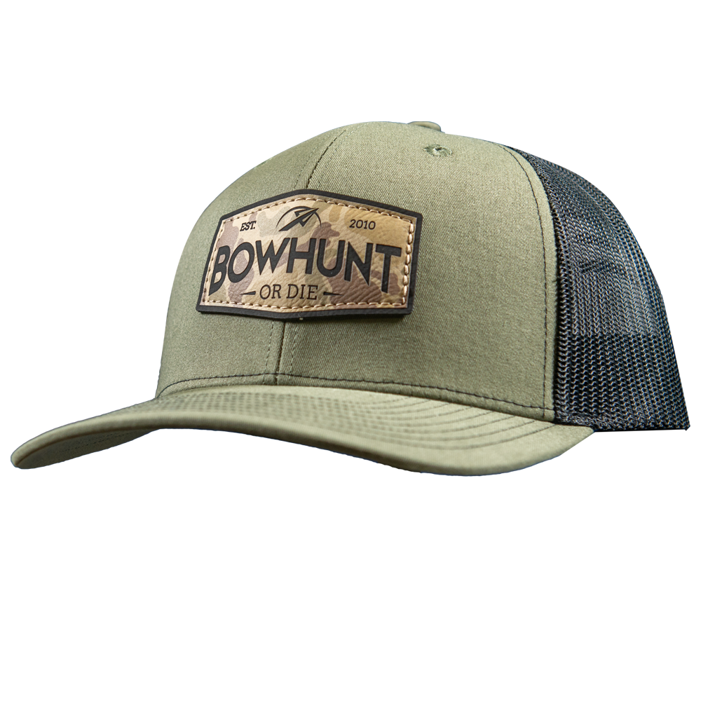 Bowhunt or Die Camo Patch Hat Richardson 112 for Sale