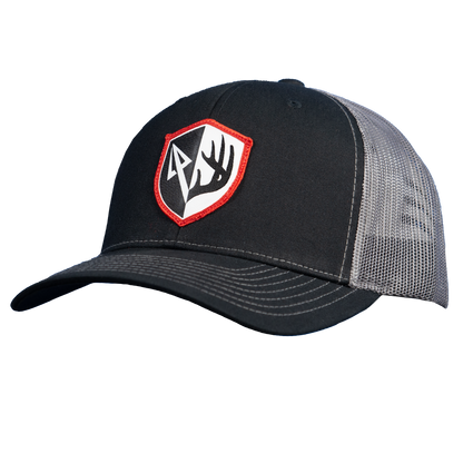Antler Shield Trucker | Black/Grey