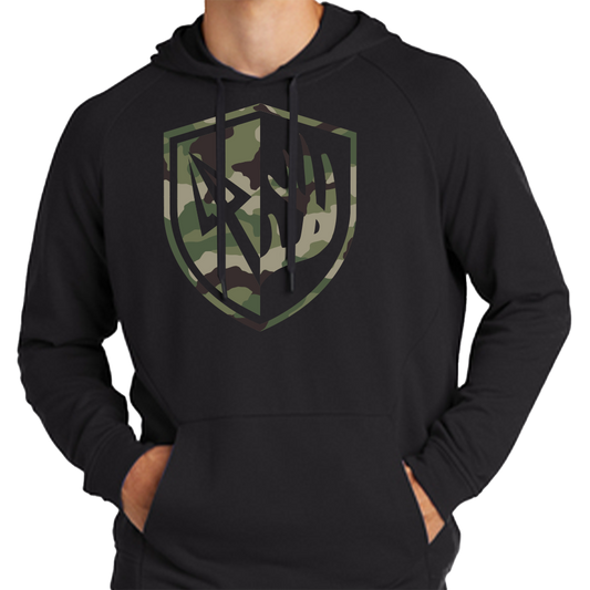 Black/Camo Antler Shield Hoodie