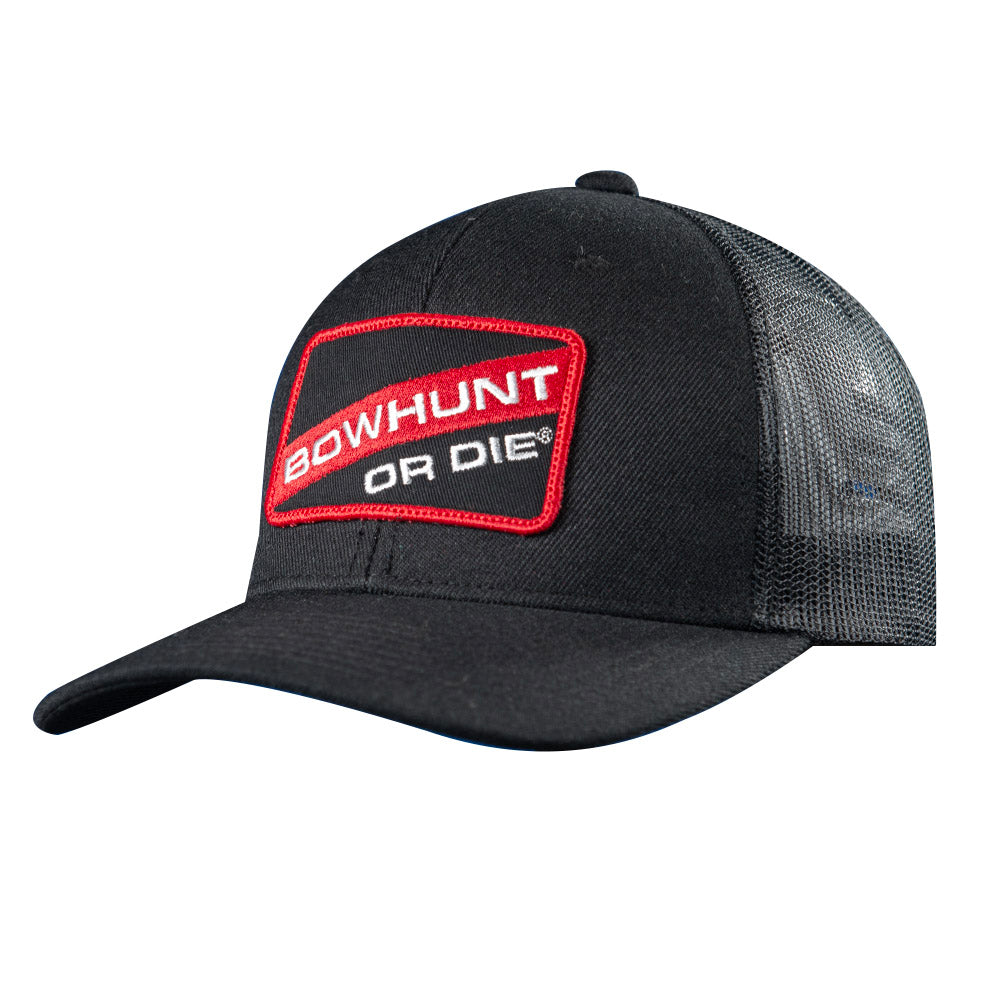 Black Offset Patch Hat