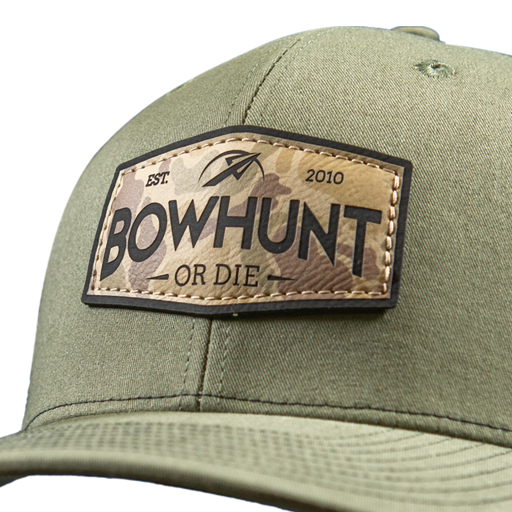 Leather Patch Trucker | Green w/ Camo Patch