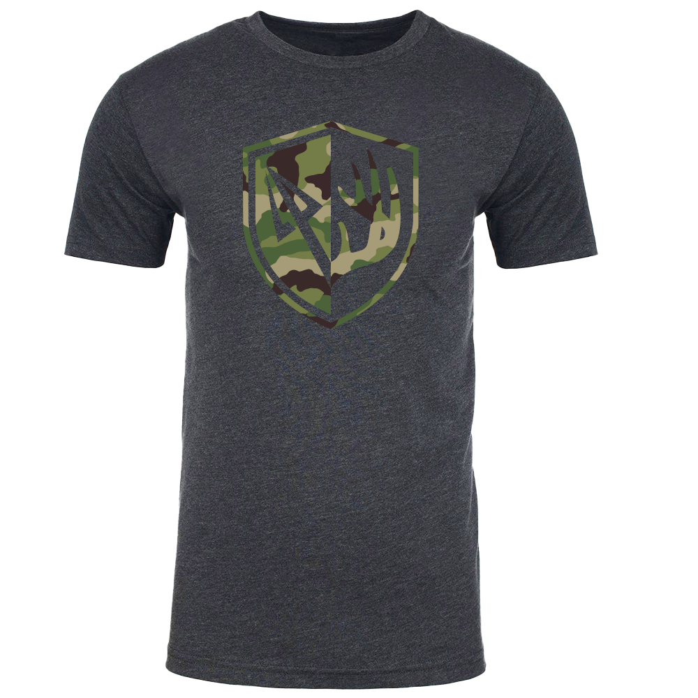 Grey/Camo Antler Shield T-Shirt