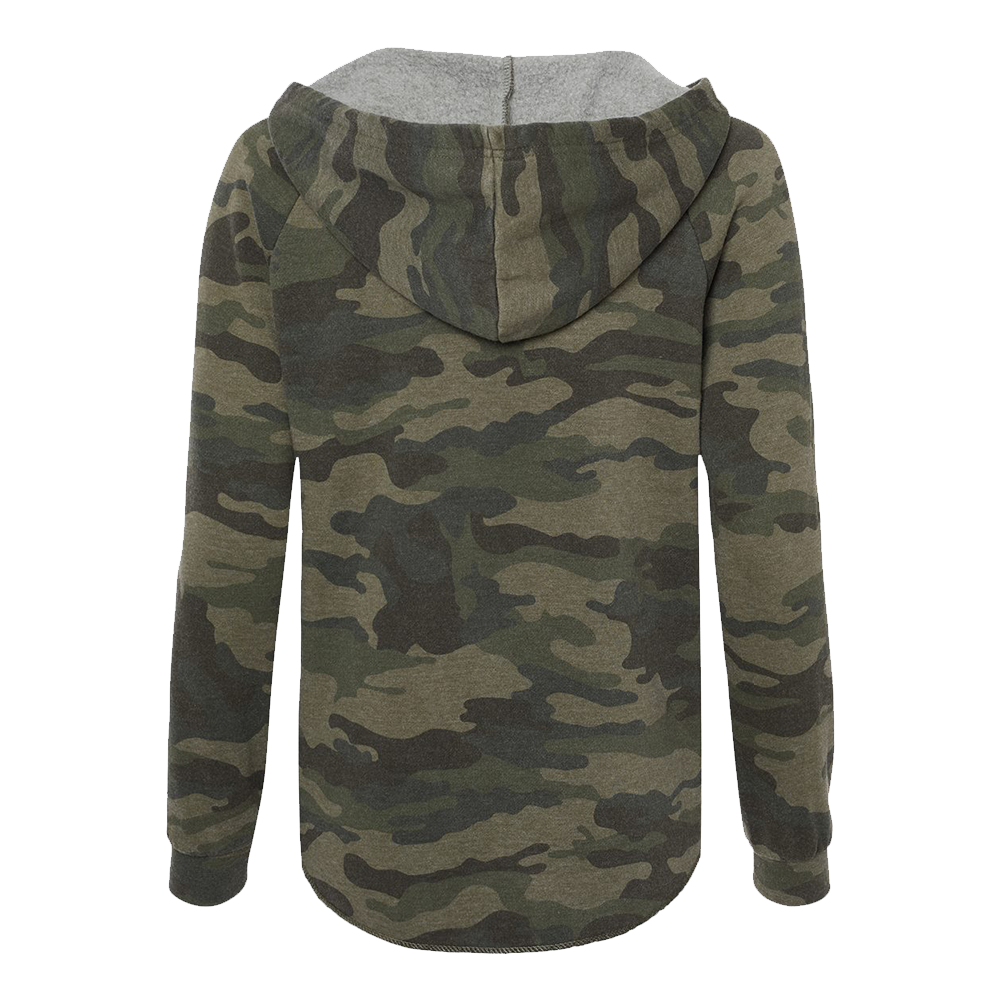 Women's Camo Antler Shield Hoodie