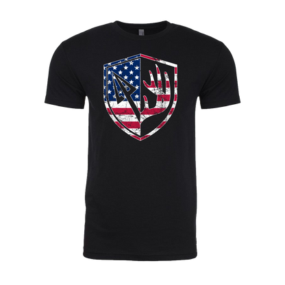 American Flag Antler Shield Tee