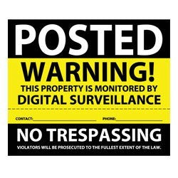 Posted No Trespassing Sign