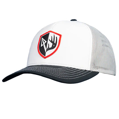 Antler Shield Trucker | White/Grey